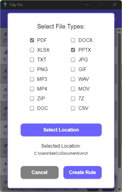 File organisation graphic One